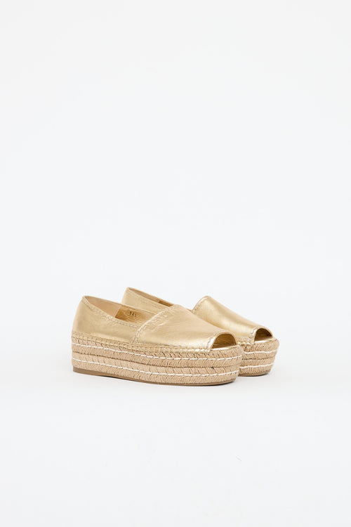 Prada Platform Espadrille Sandal