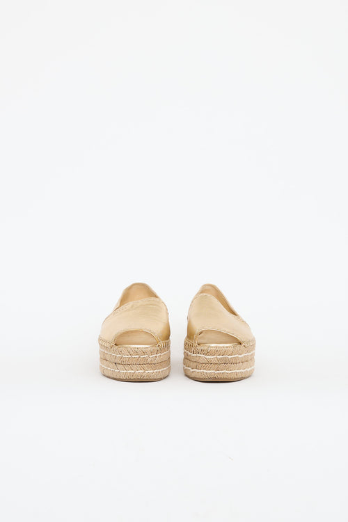 Prada Platform Espadrille Sandal