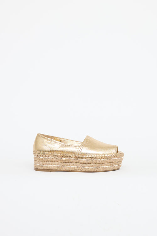 Prada Platform Espadrille Sandal