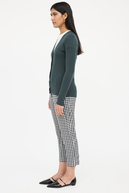 Prada Knit Button Cashmere & Silk Cardigan