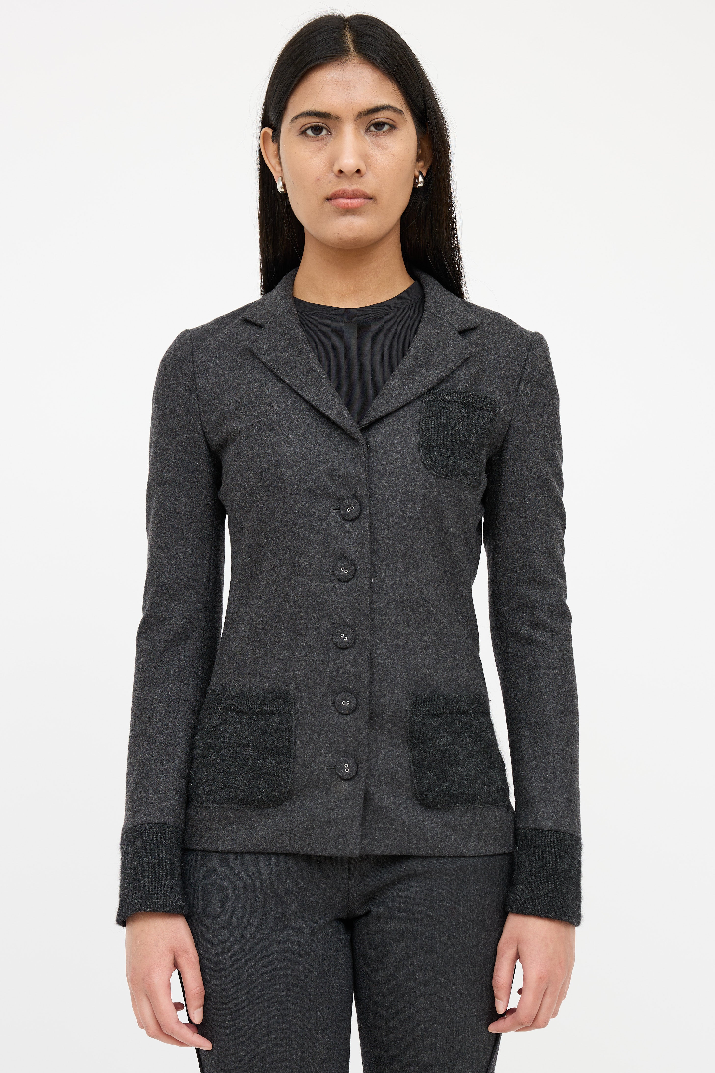 Prada Wool Three Pocket Button Blazer