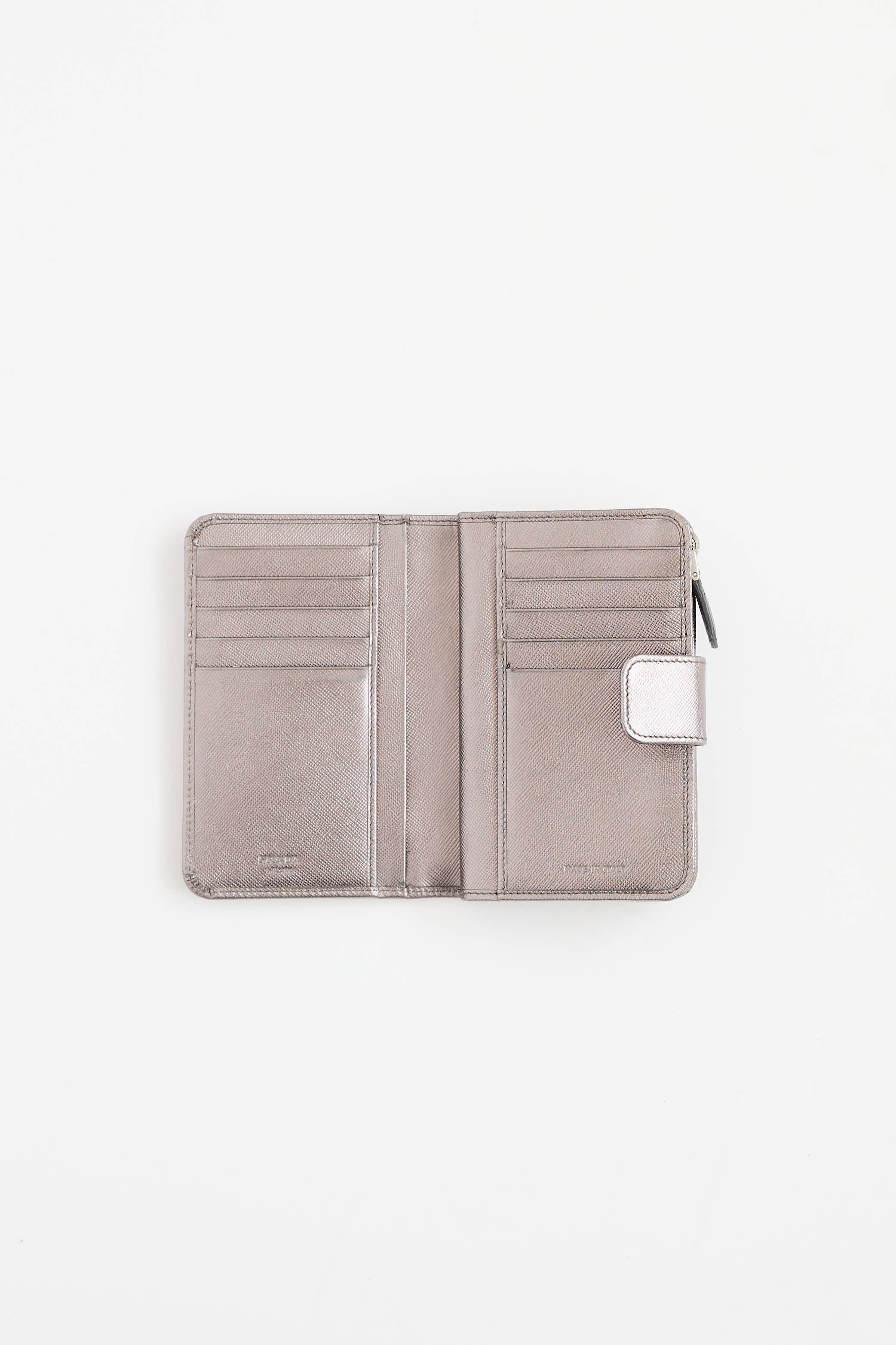 Prada Metallic Compact Wallet