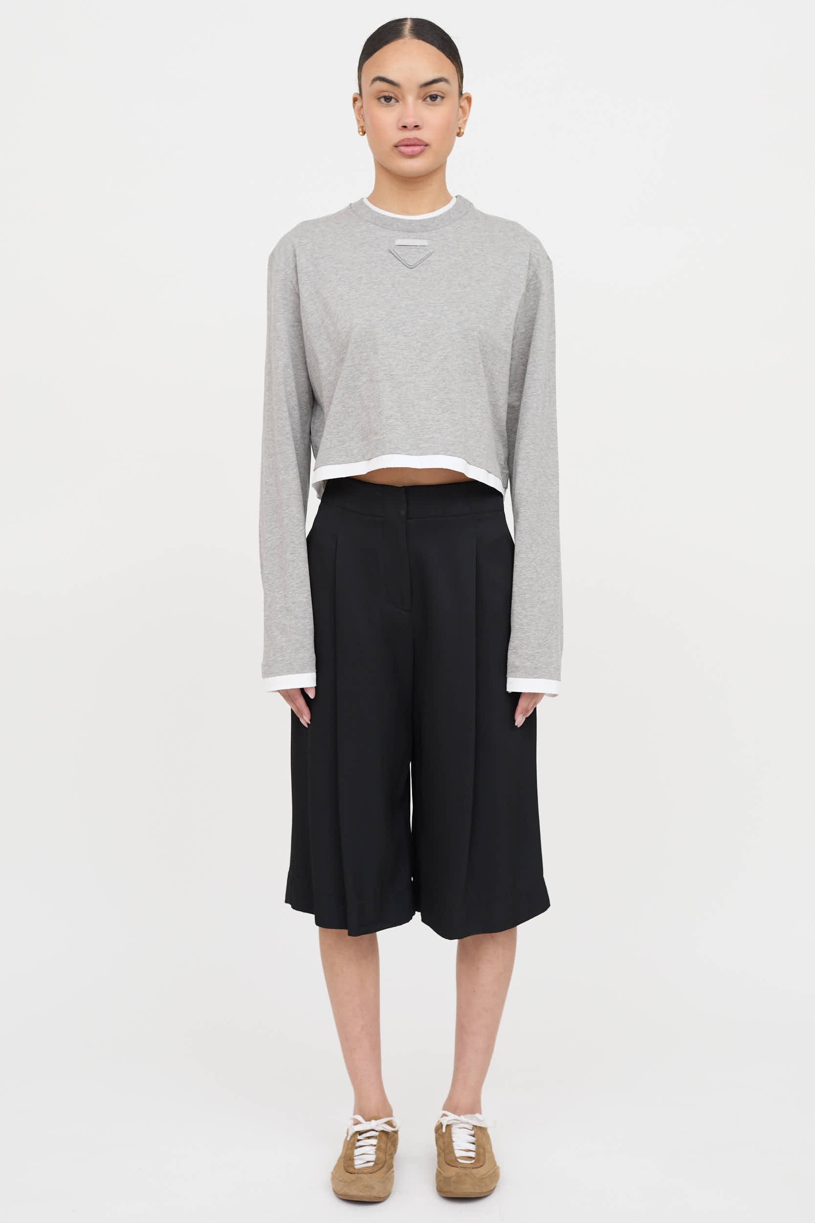 Prada Layered Jersey Top
