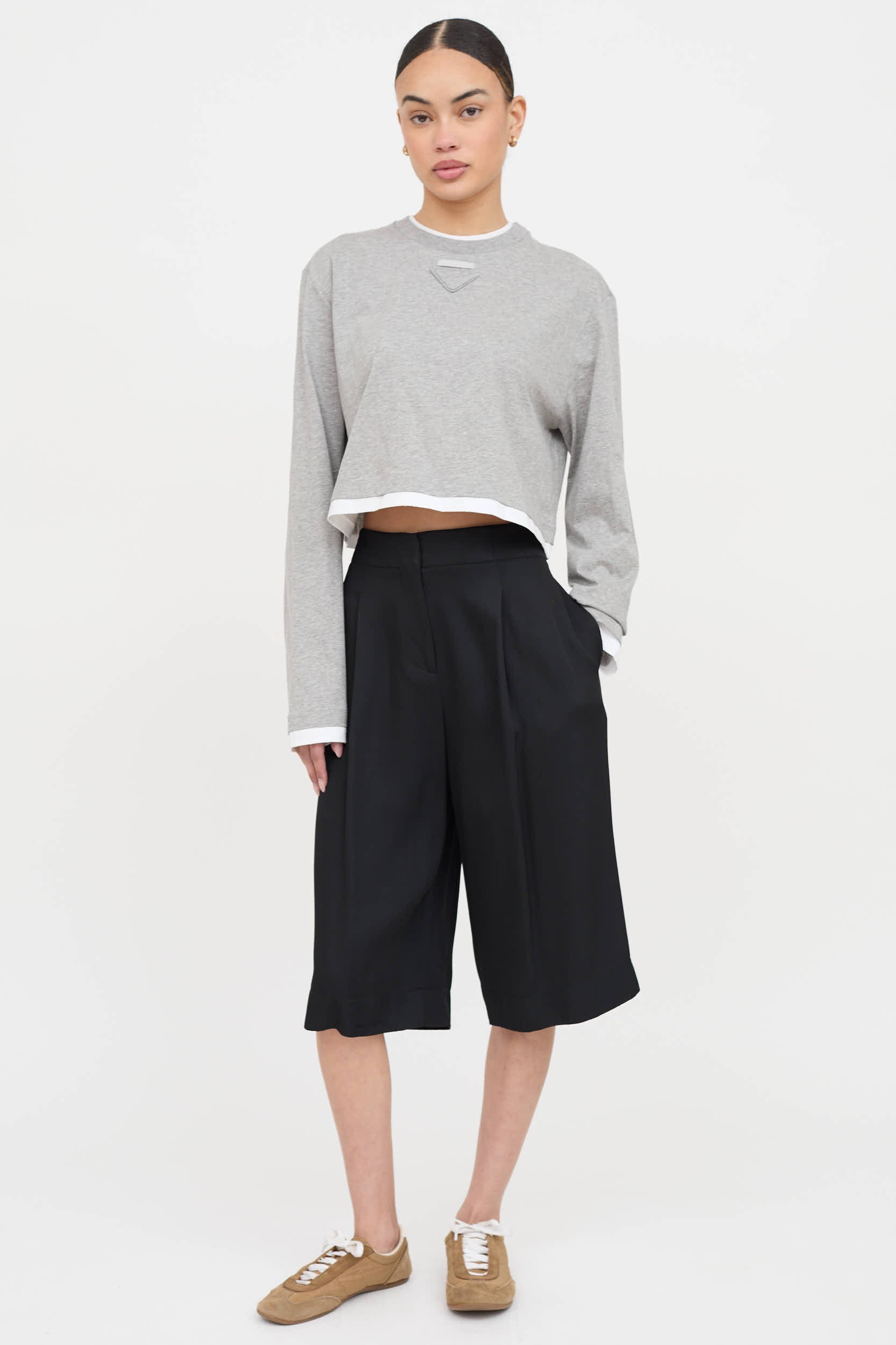 Prada Layered Jersey Top