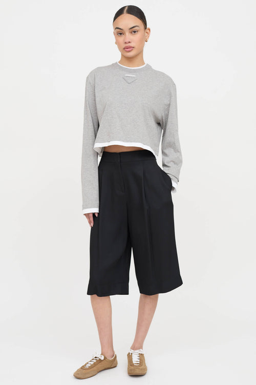 Prada Layered Jersey Top