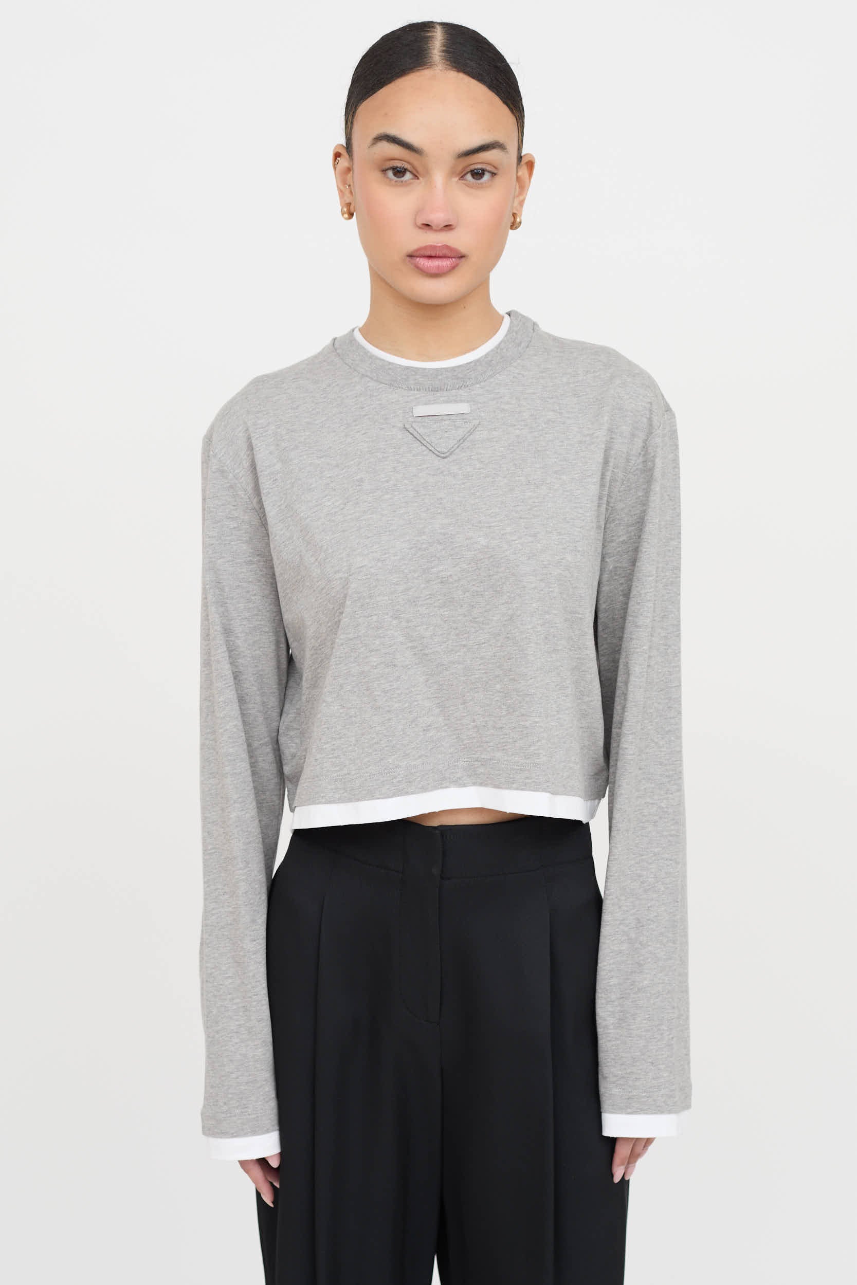 Prada Layered Jersey Top