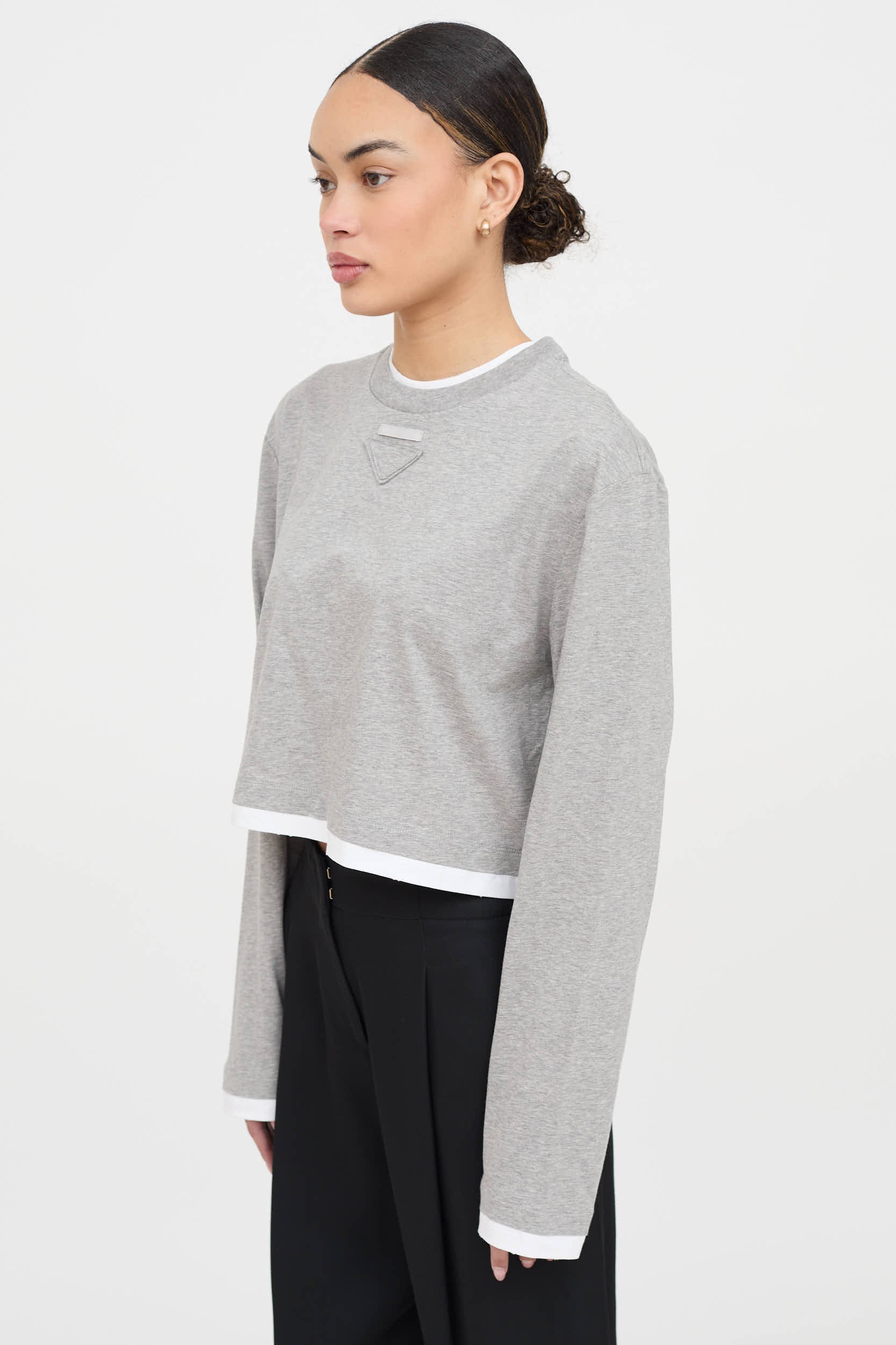 Prada Layered Jersey Top