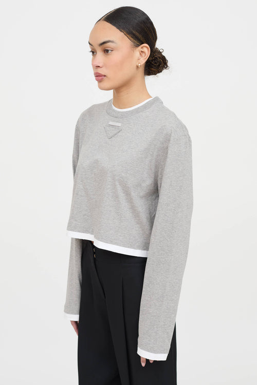 Prada Layered Jersey Top