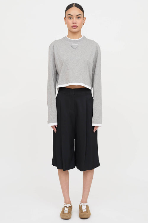 Prada Layered Jersey Top