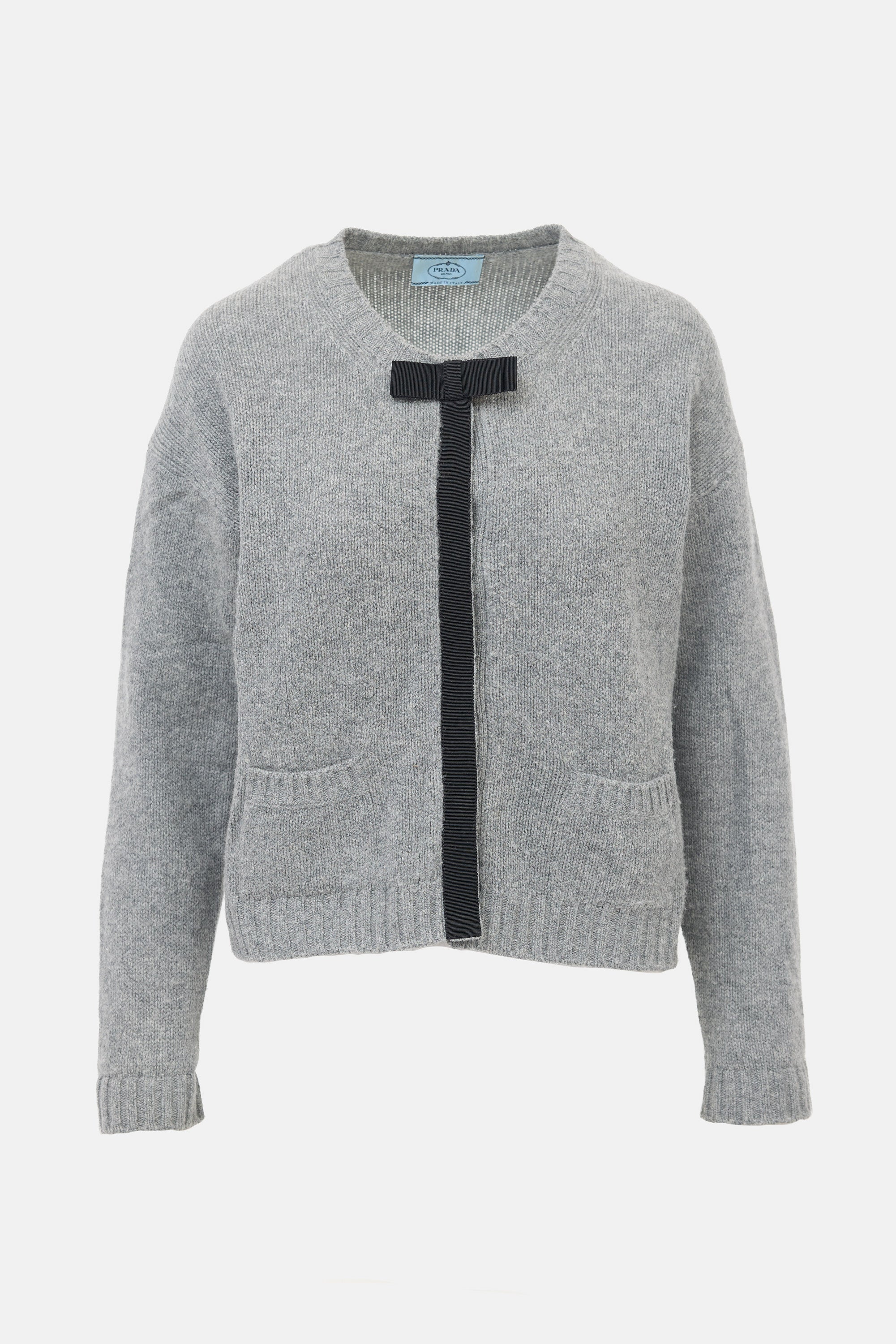 Prada Grosgrain Bow Cardigan