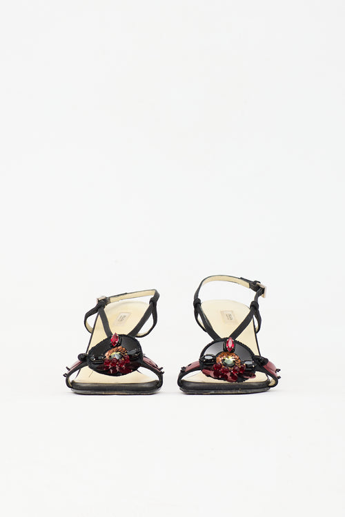 Prada Grosgrain Embellished Sandal