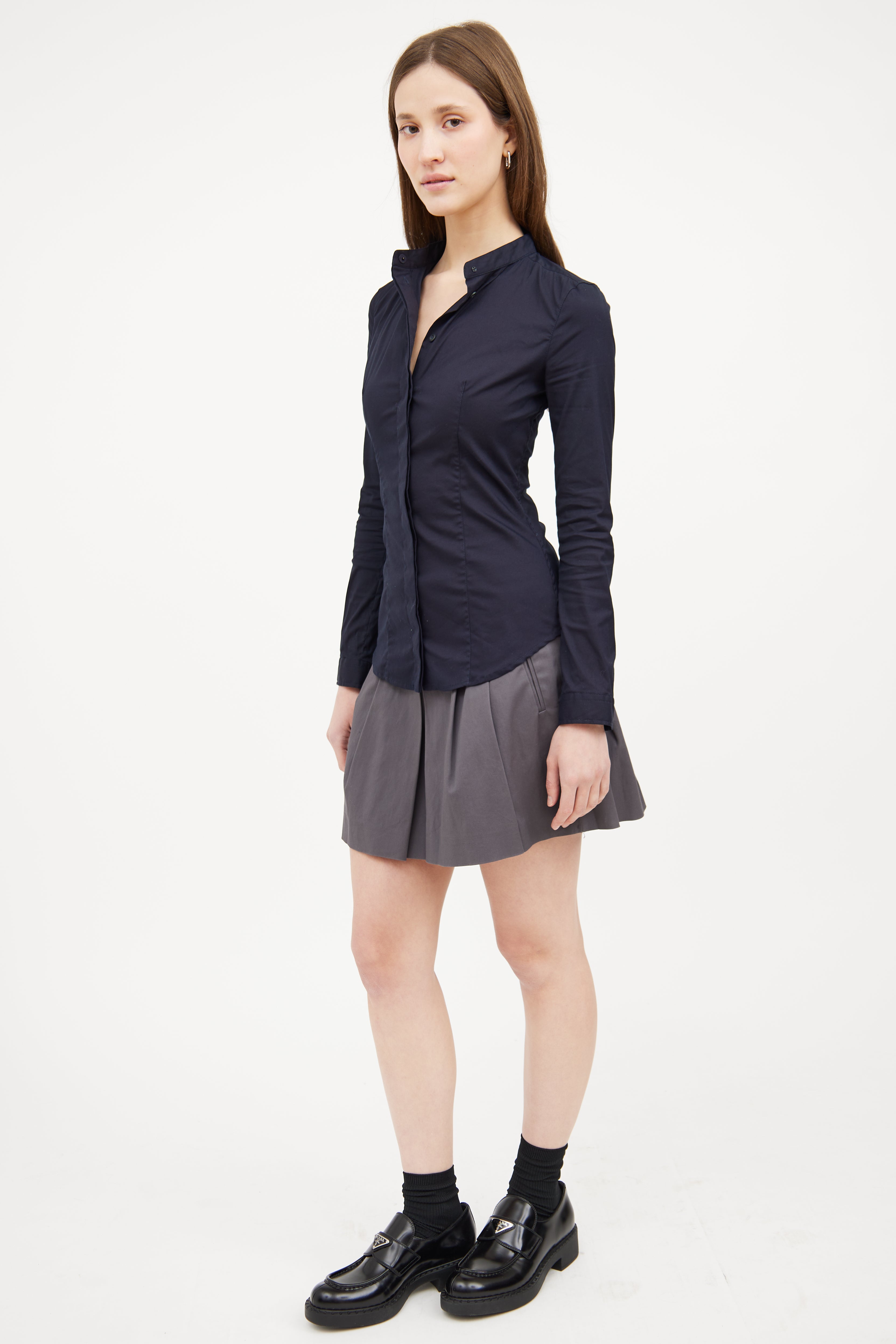 Pleated Mini Skirt