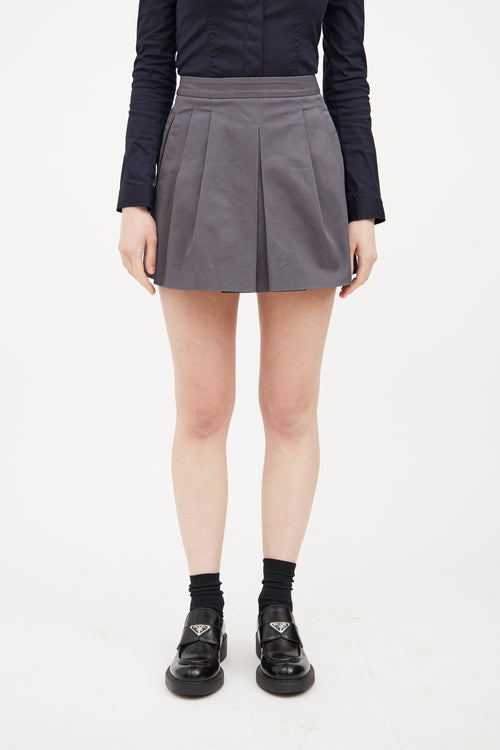 Pleated Mini Skirt