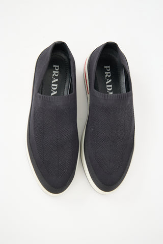 Prada Knit Slip On Sneaker