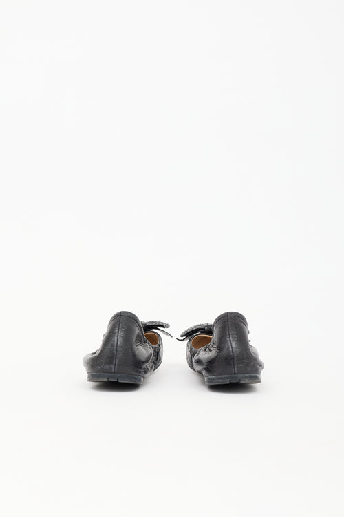 Prada Leather Bow Ballet Flat