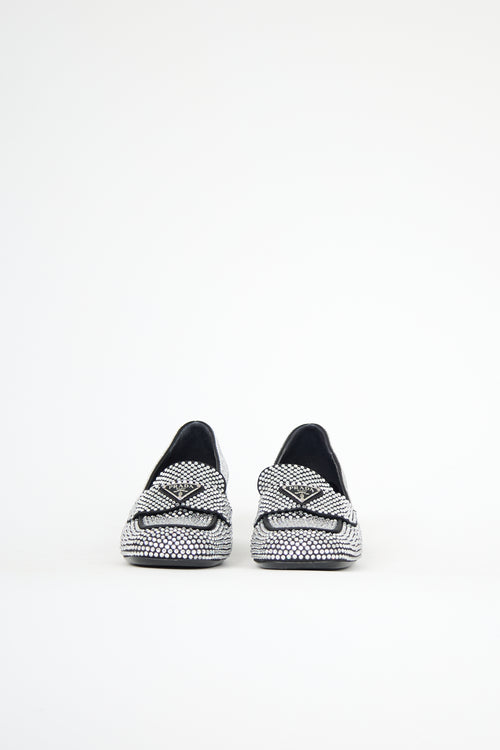 Prada Leather Embellished Loafer
