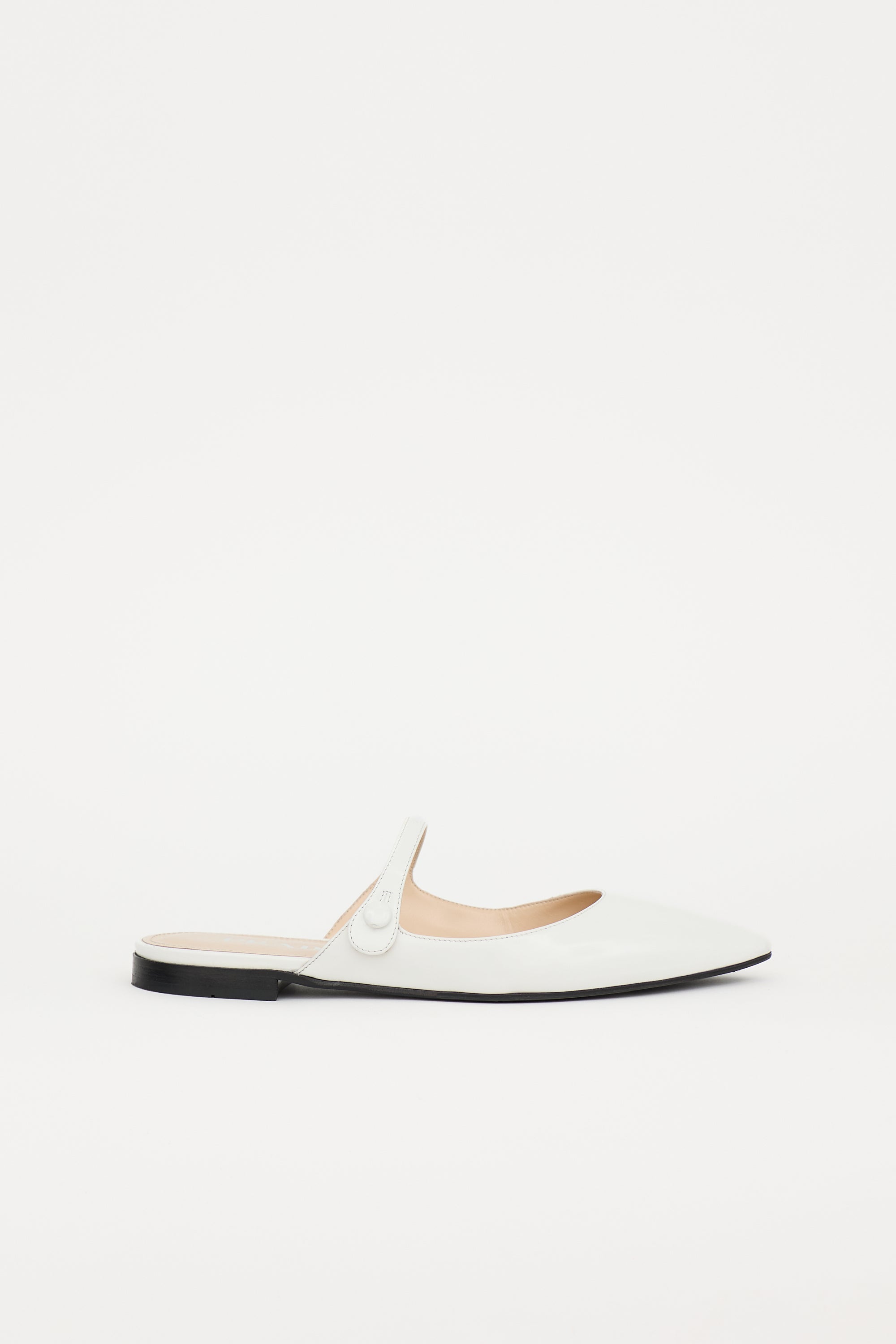 Prada Leather Cutout Mary Jane Mule