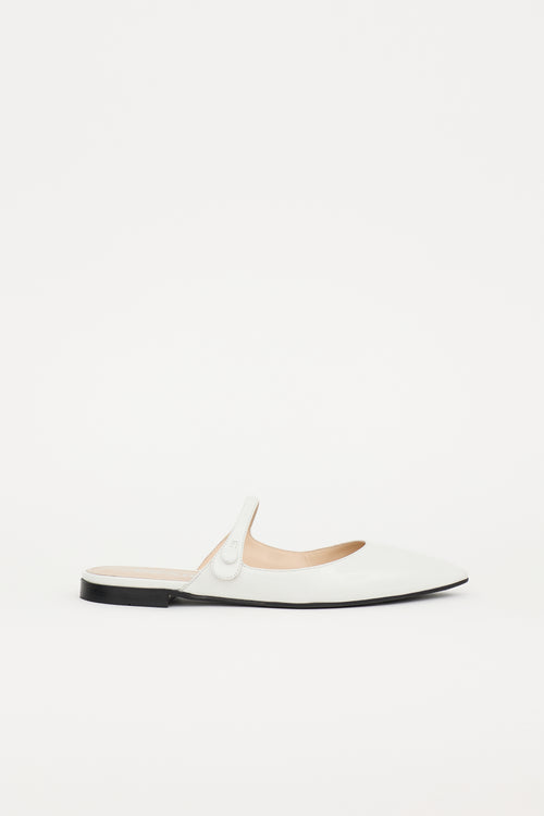 Prada Leather Cutout Mary Jane Mule