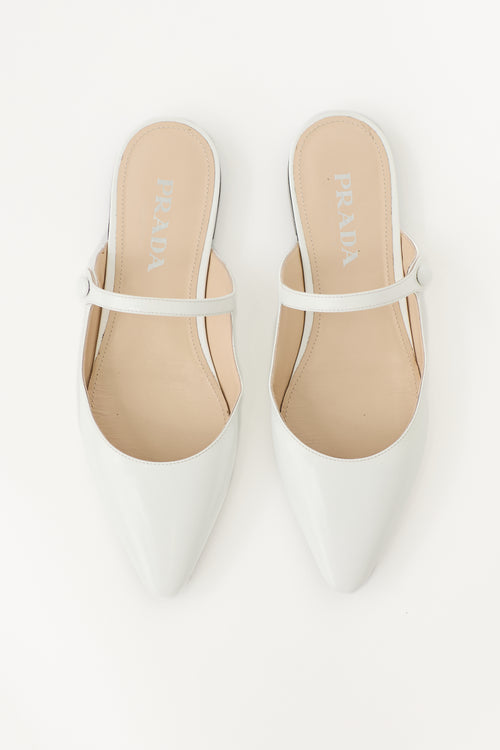 Prada Leather Cutout Mary Jane Mule