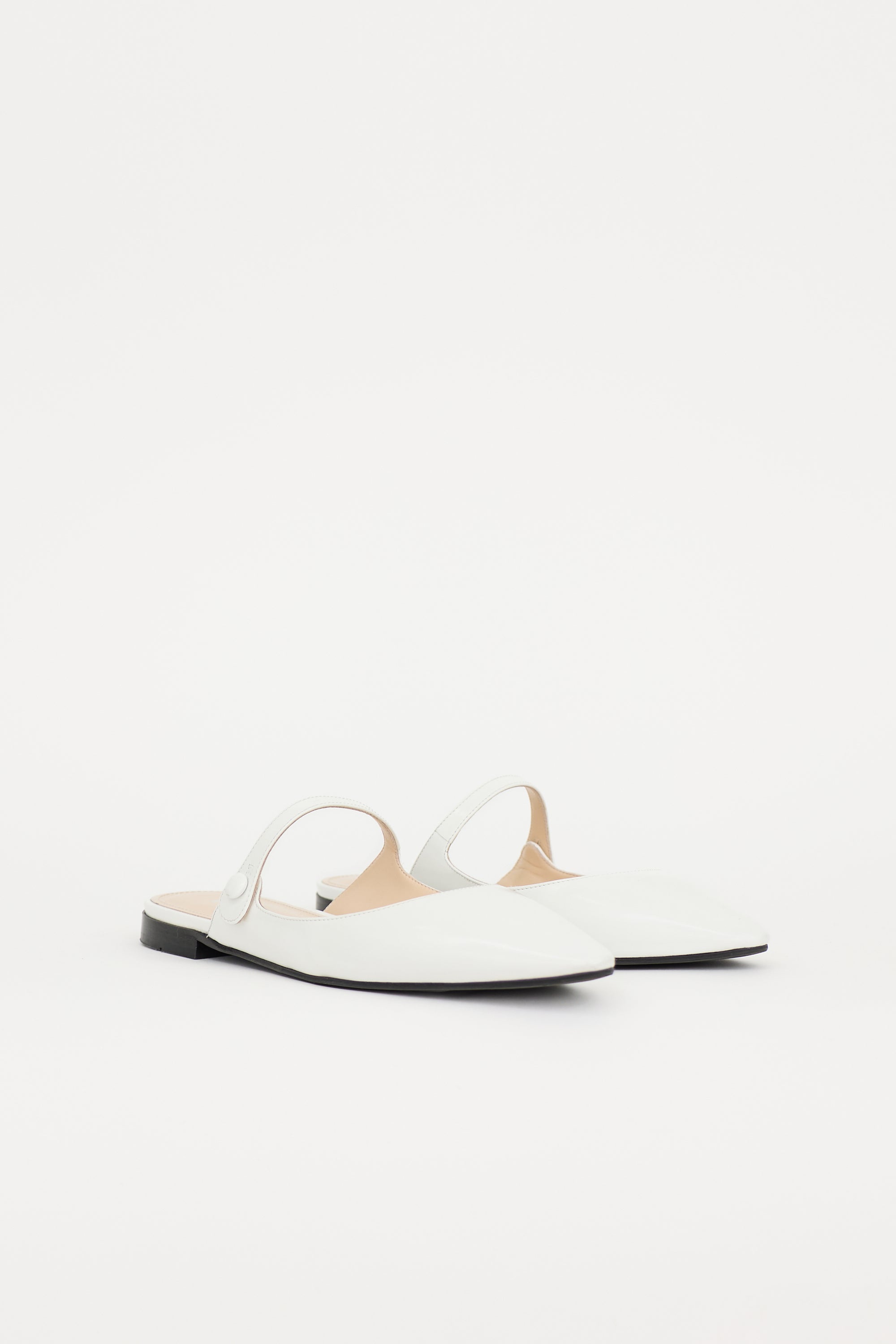 Prada Leather Cutout Mary Jane Mule
