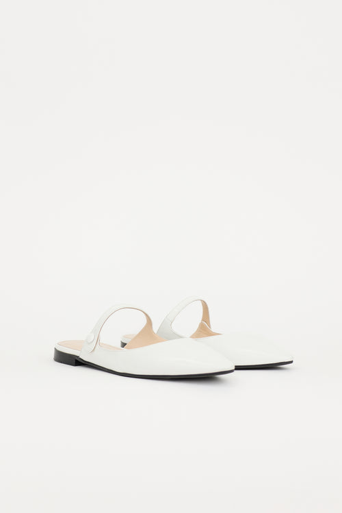 Prada Leather Cutout Mary Jane Mule