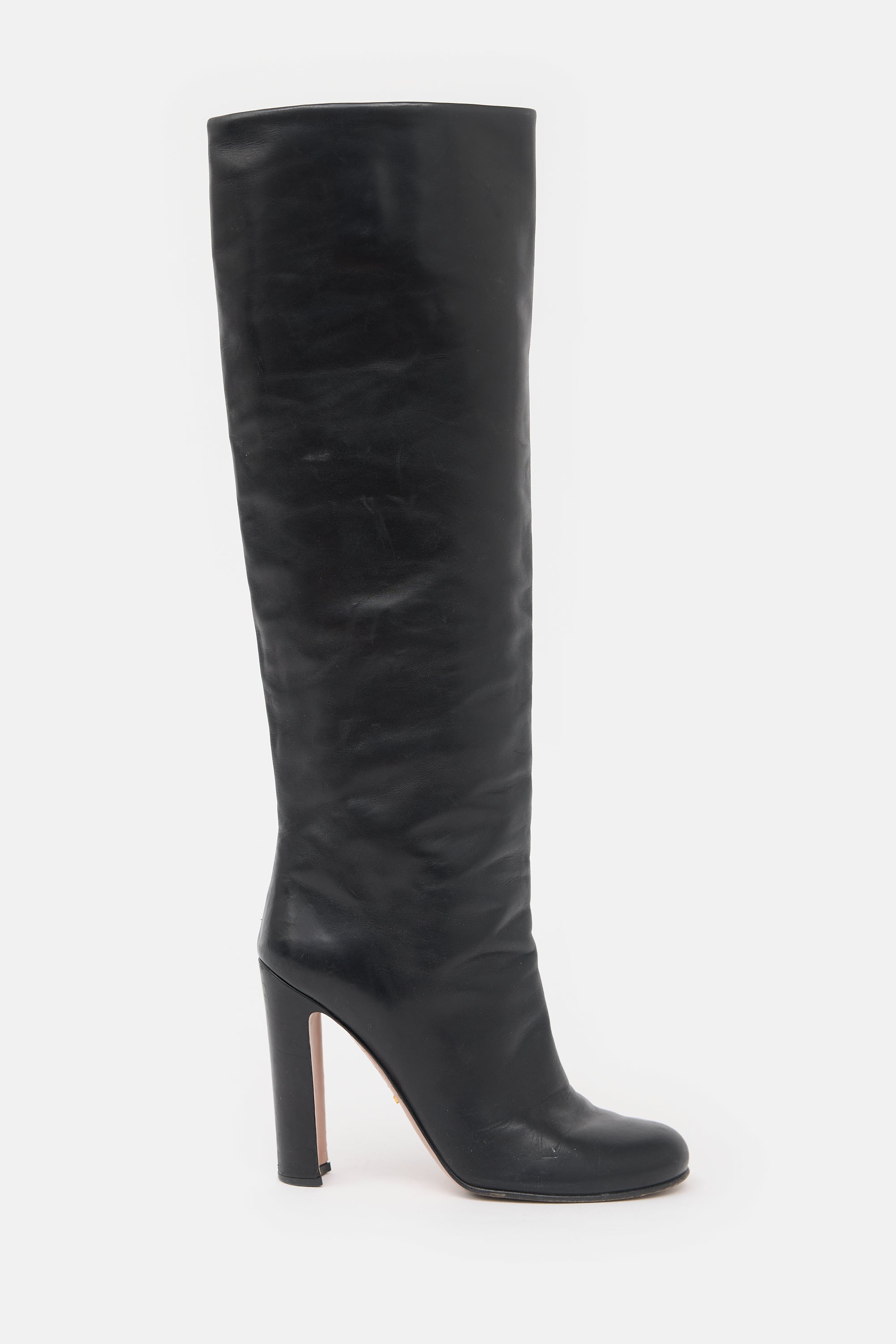 Prada Leather Knee Boot