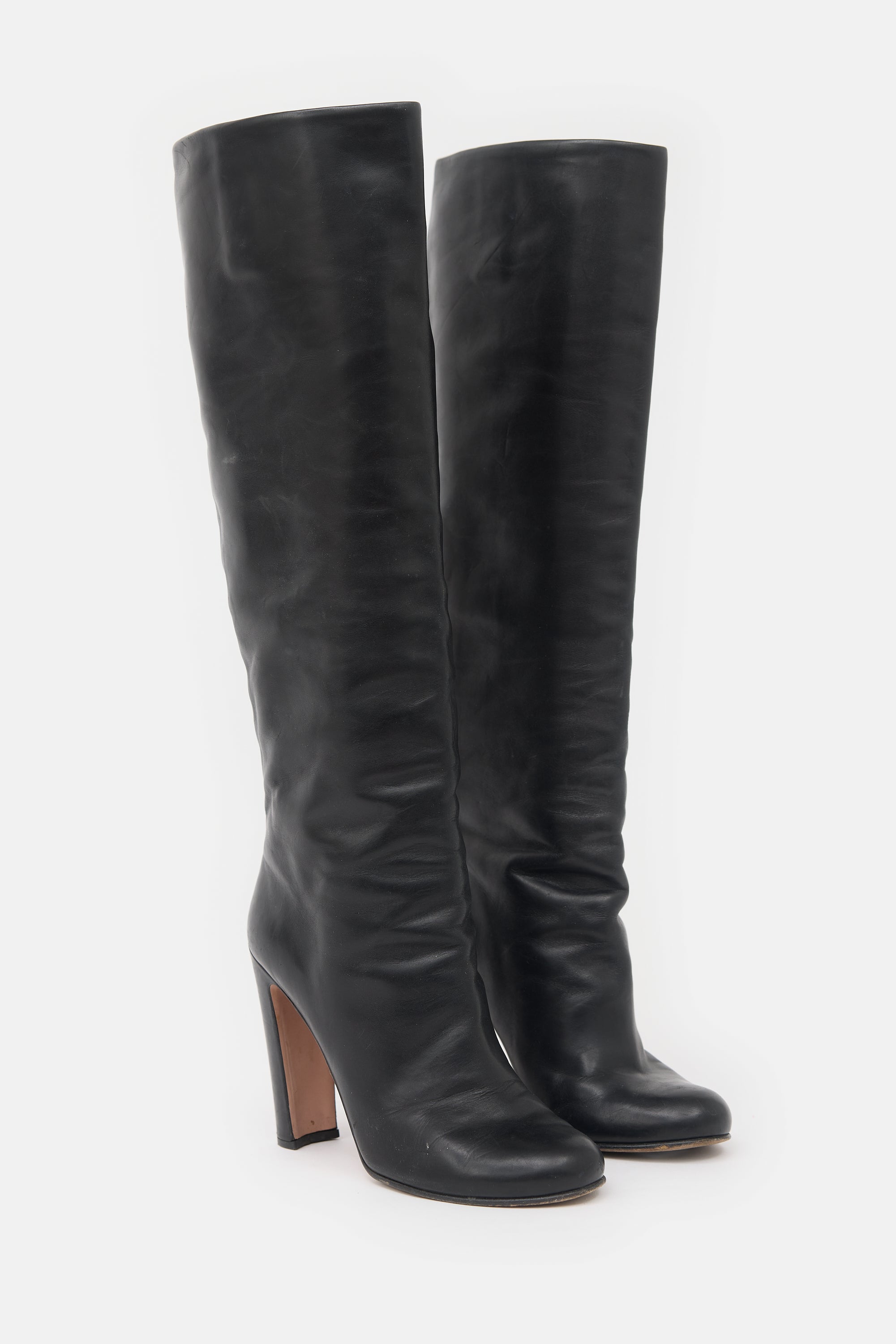 Prada Leather Knee Boot