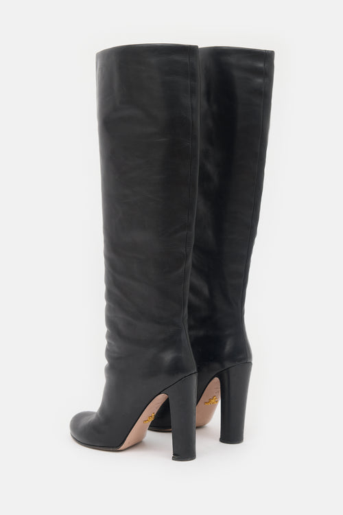 Prada Leather Knee Boot
