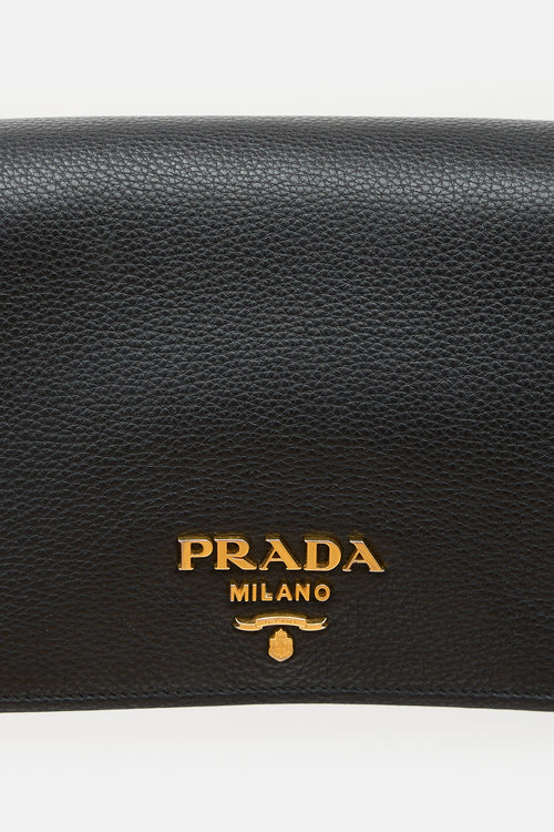 Prada Leather Vitello Phenix Flap Bag