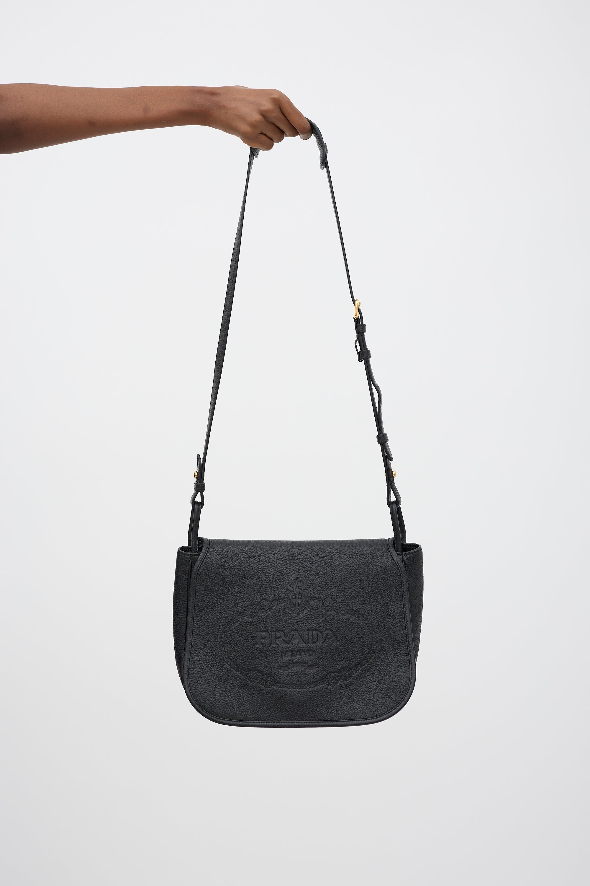 Prada Leather Messenger Bag