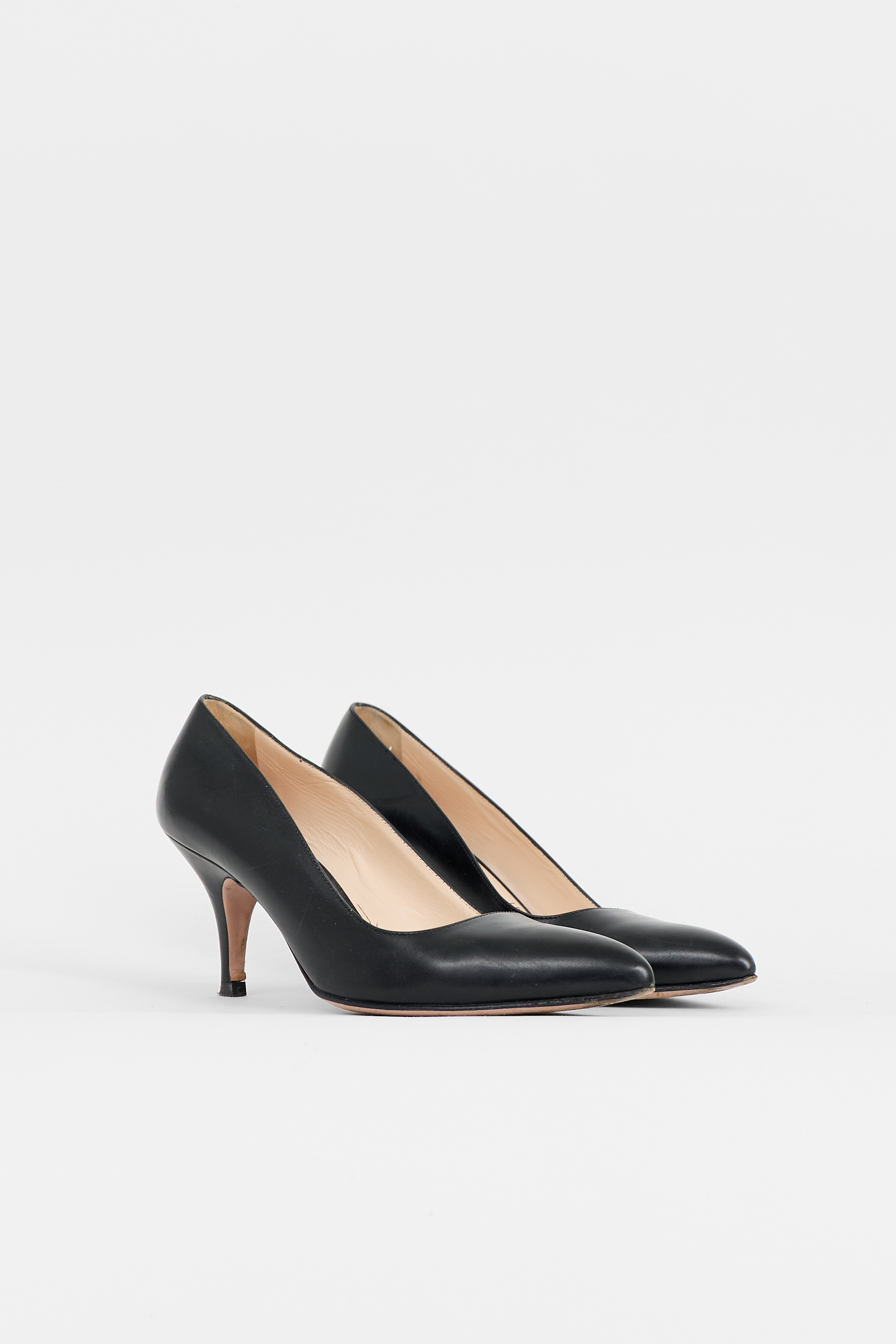 Prada Leather Point Toe Pump