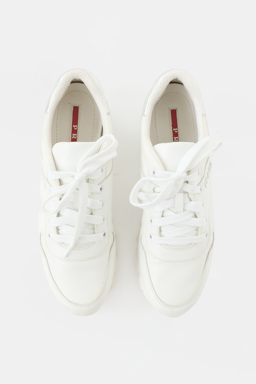 Prada Leather Match Race Sneaker