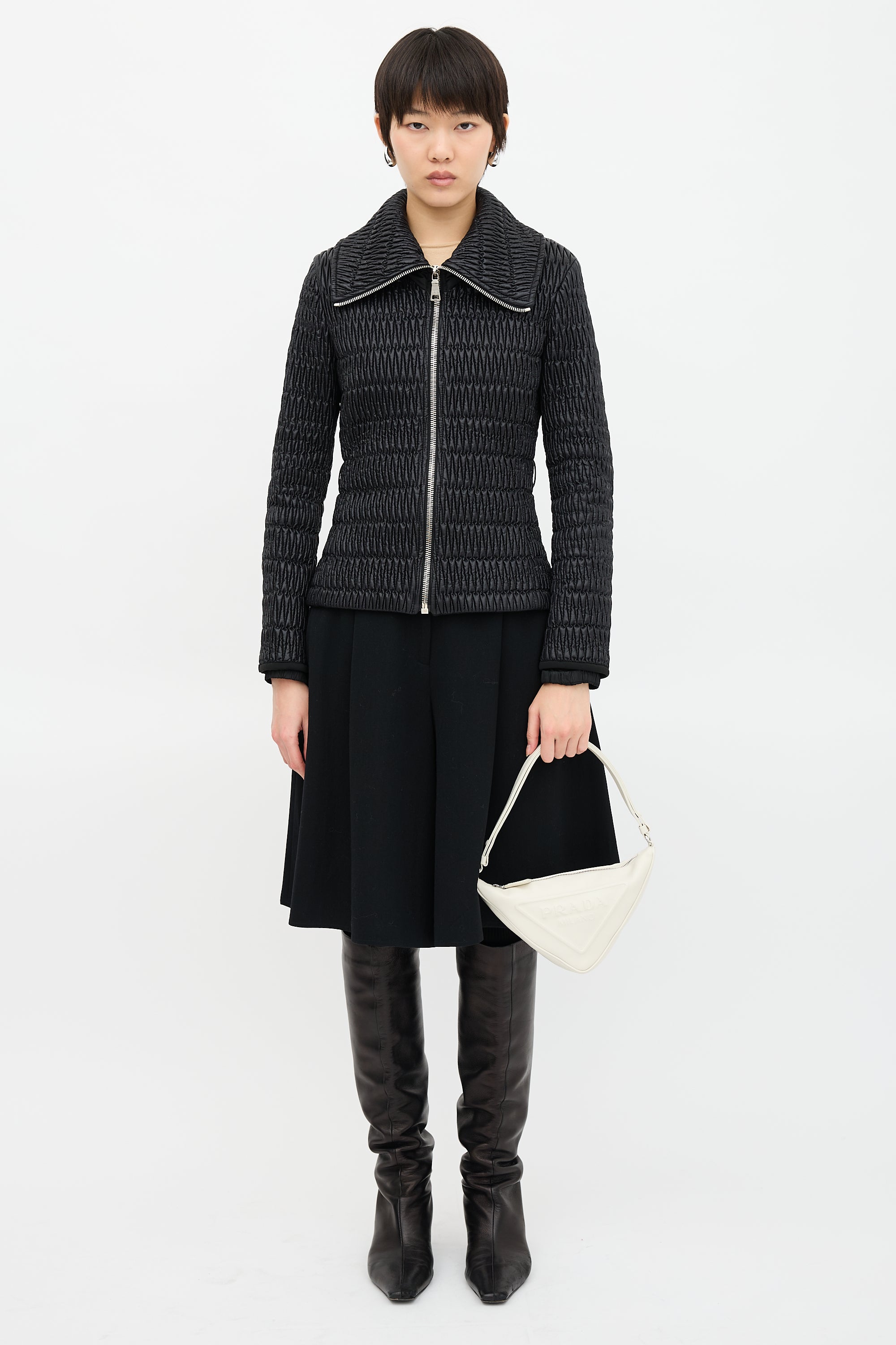 Prada Leather Triangle Shoulder Bag