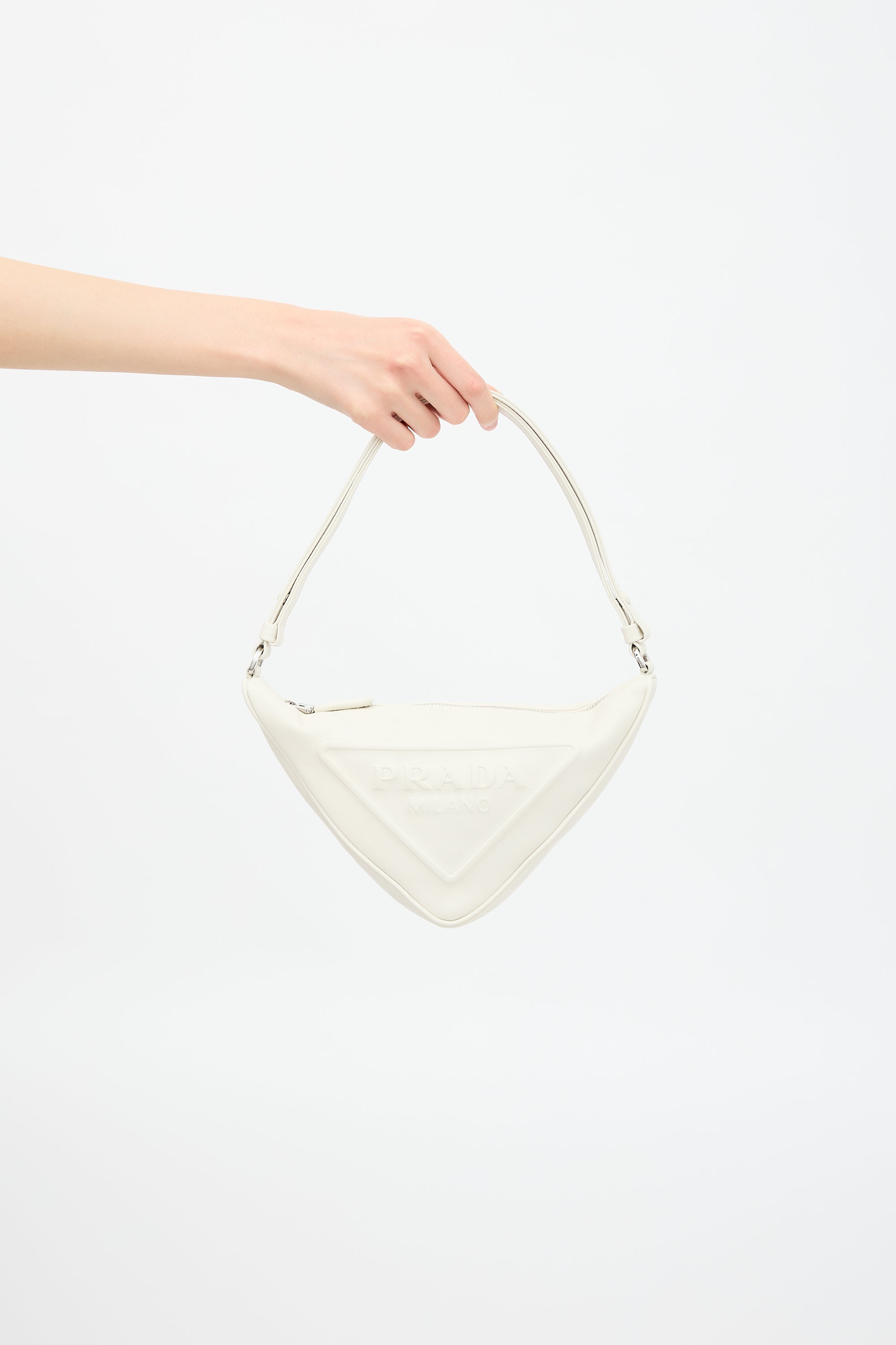 Prada Leather Triangle Shoulder Bag
