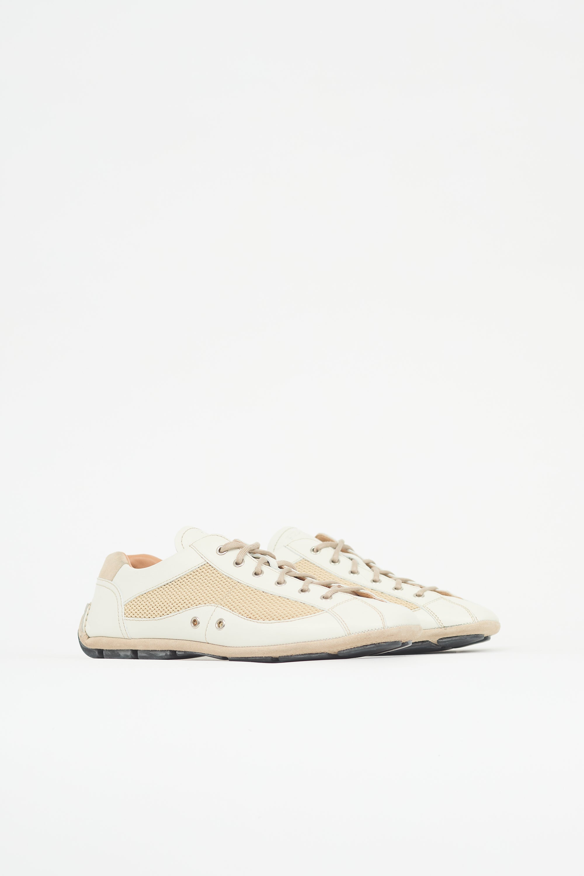 Prada Leather & Mesh Sneaker