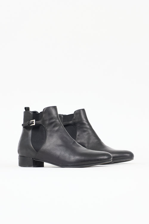 Prada Leather Chelsea Ankle Boot