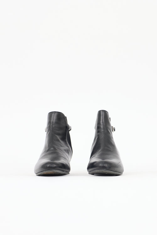Prada Leather Chelsea Ankle Boot
