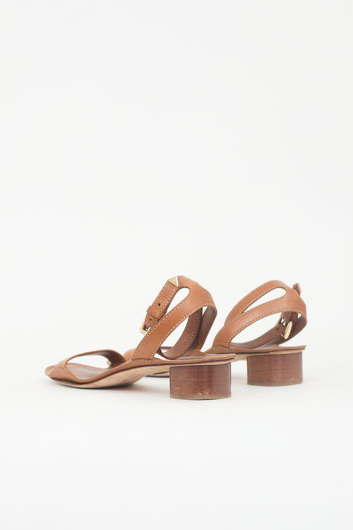 Prada Leather Heeled Sandal