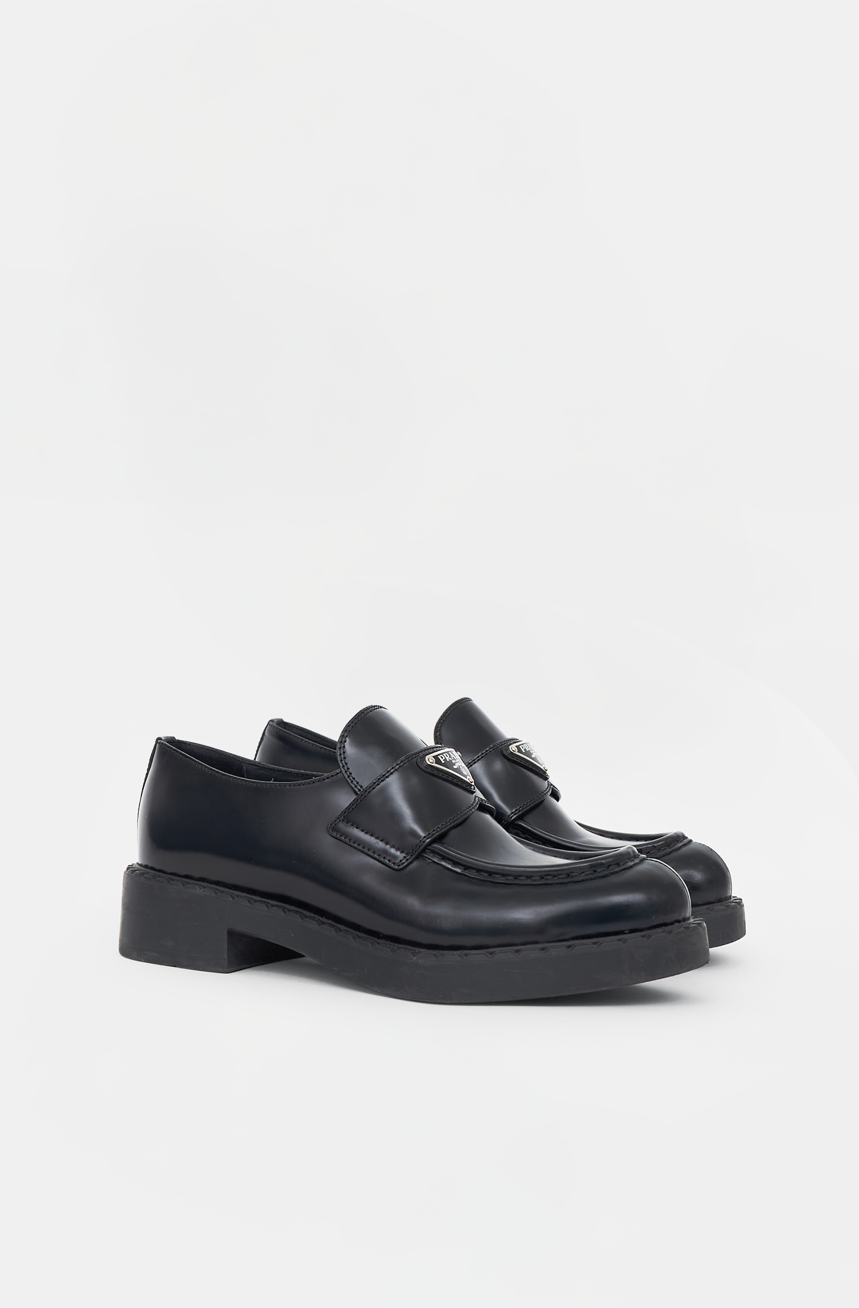 Prada Leather Logo Loafer