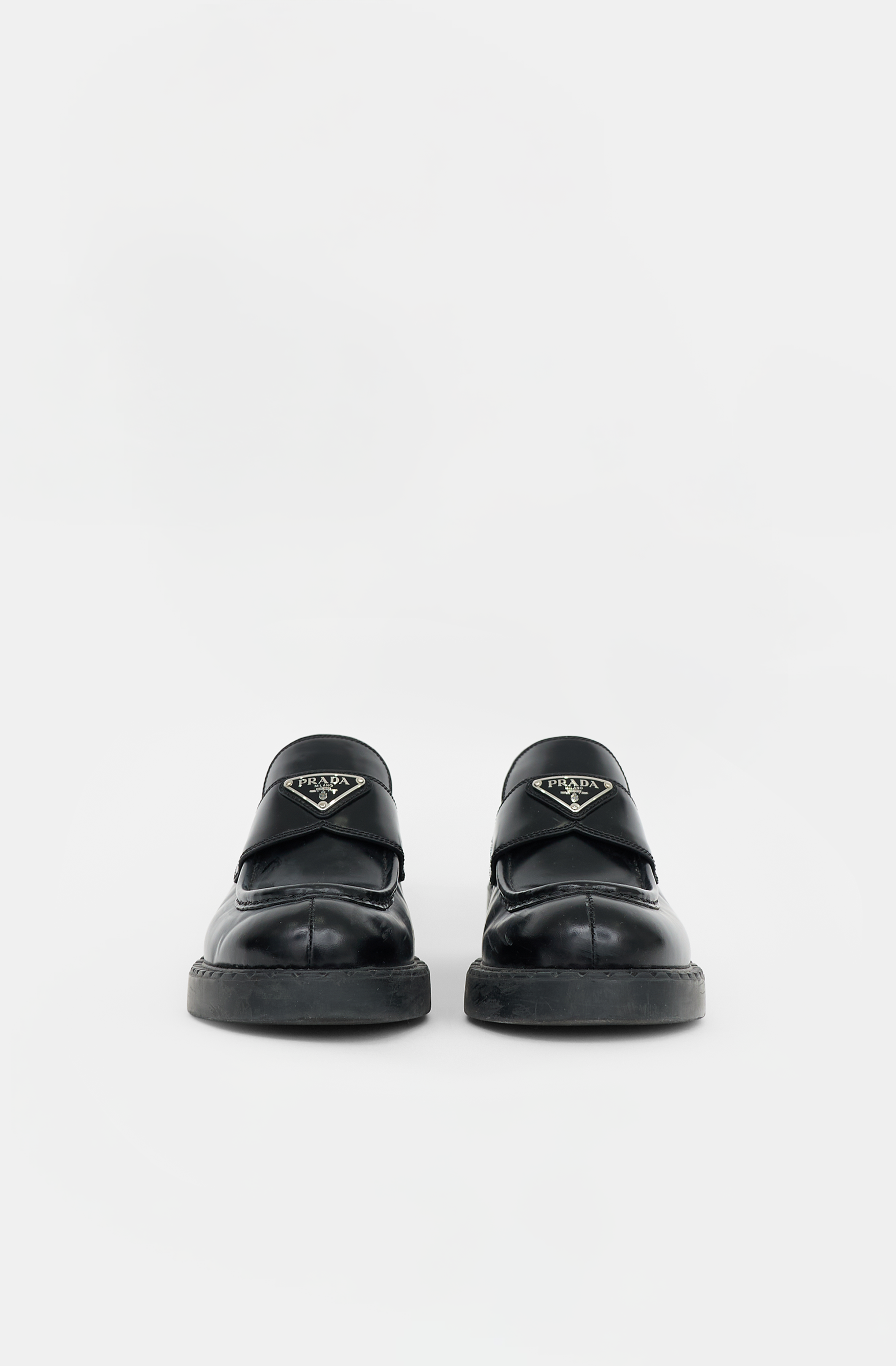 Prada Leather Logo Loafer