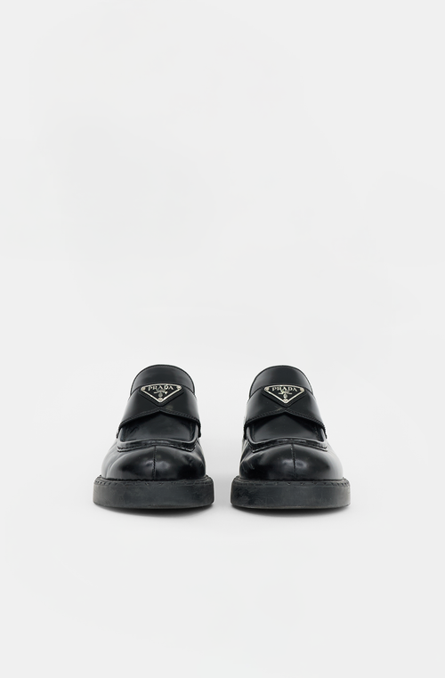 Prada Leather Logo Loafer