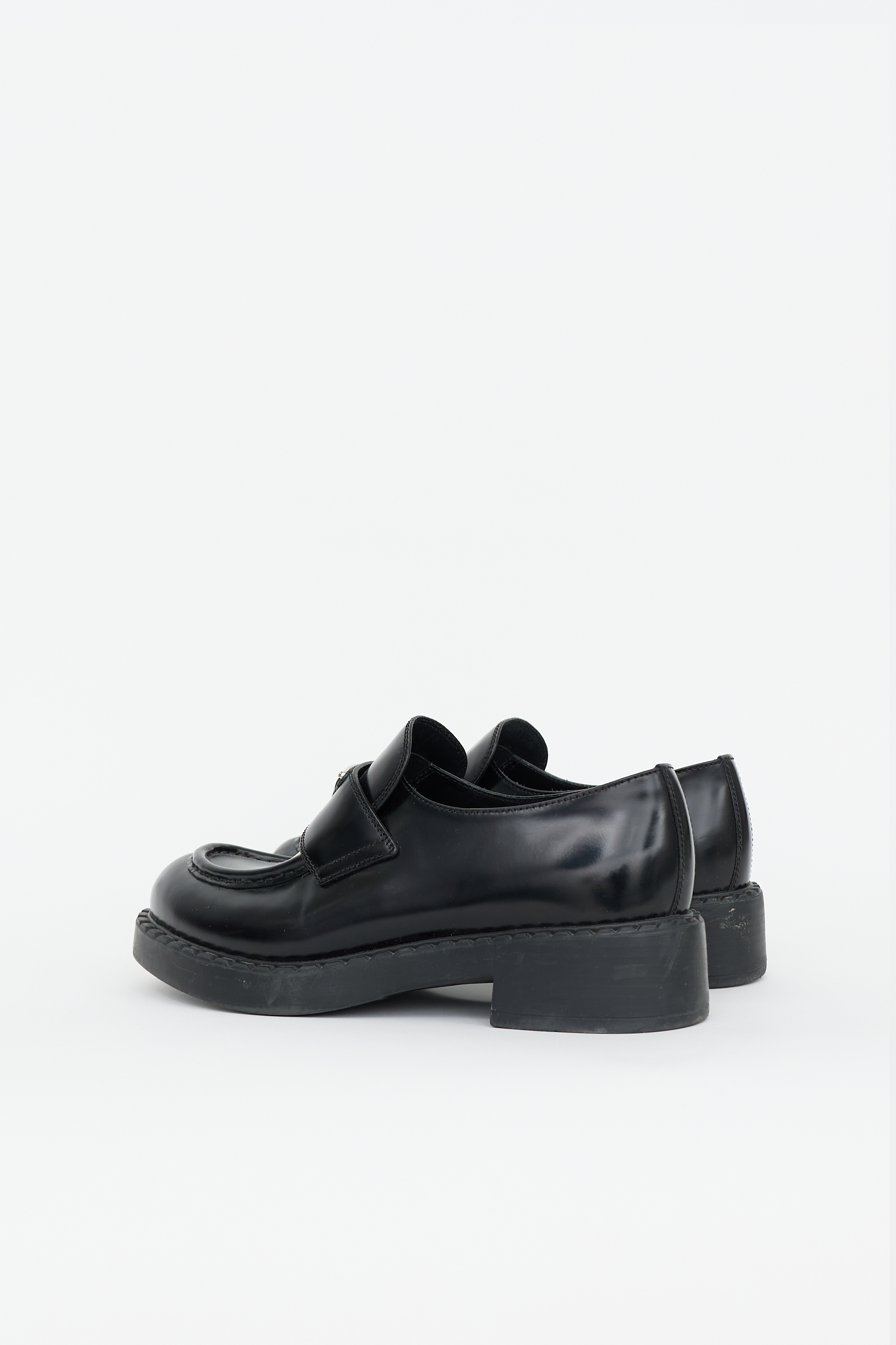 Prada Leather Logo Loafer