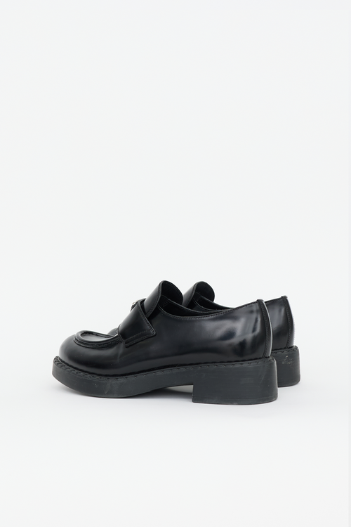Prada Leather Logo Loafer