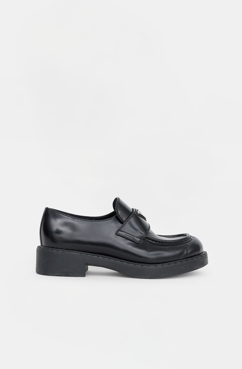 Prada Leather Logo Loafer