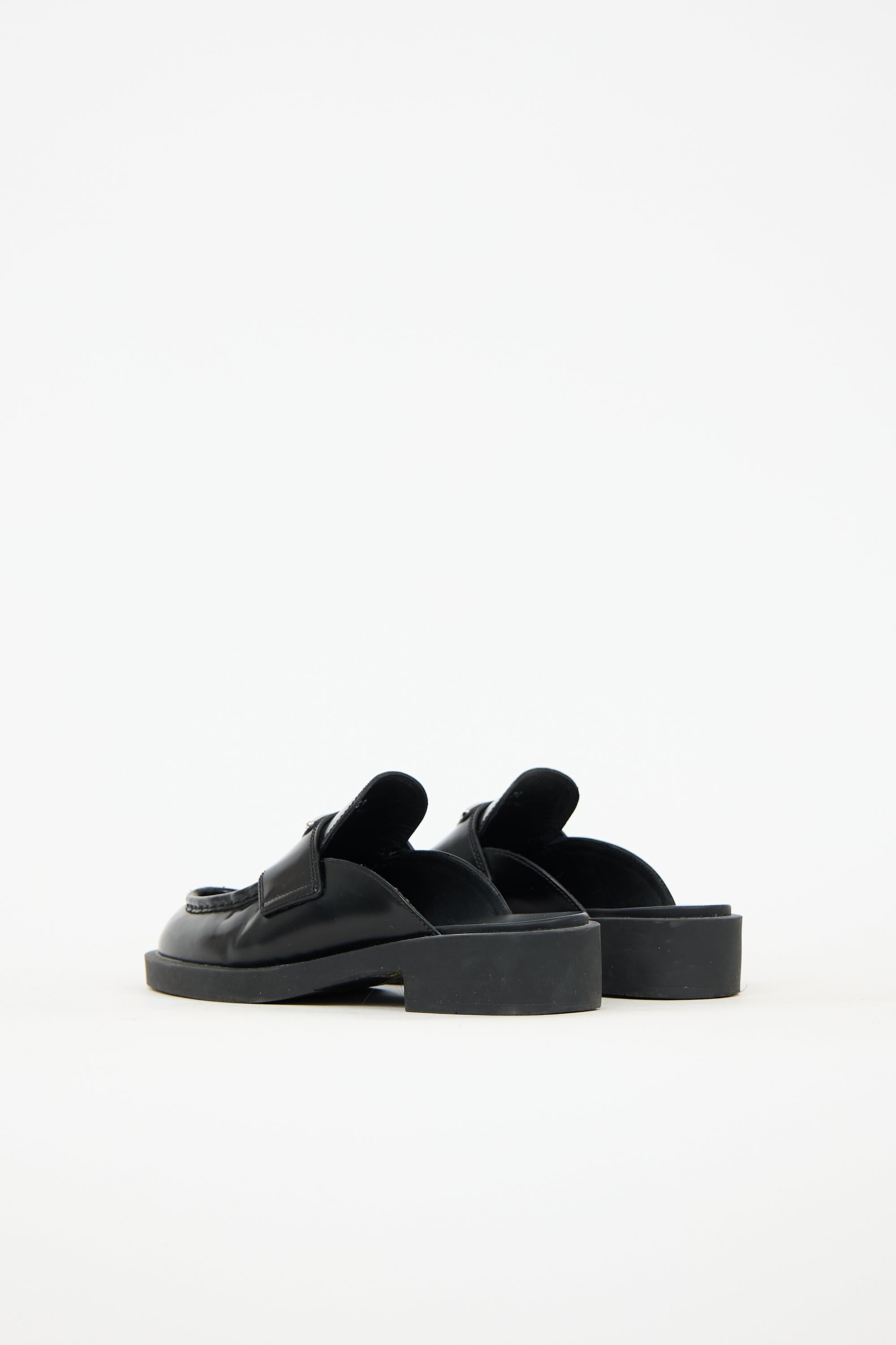Prada Leather Logo Mule