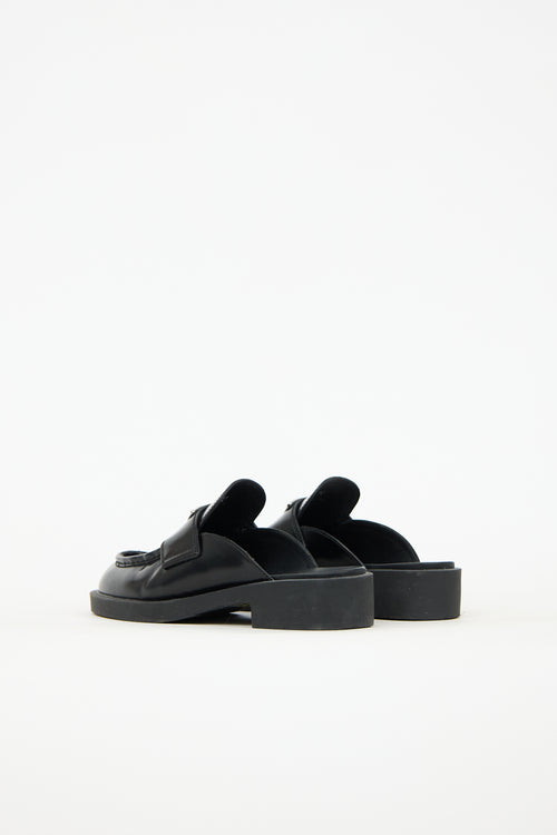 Prada Leather Logo Mule