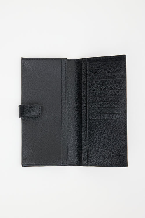 Prada Leather Long Bifold Wallet