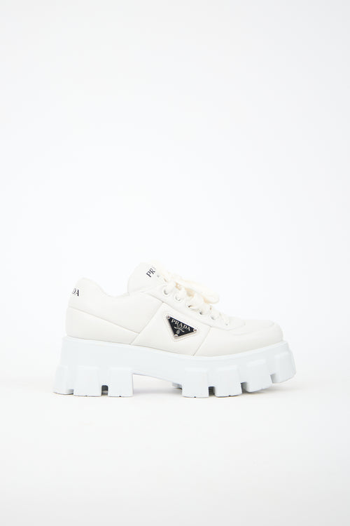 Prada Leather Monolith Platform Sneaker