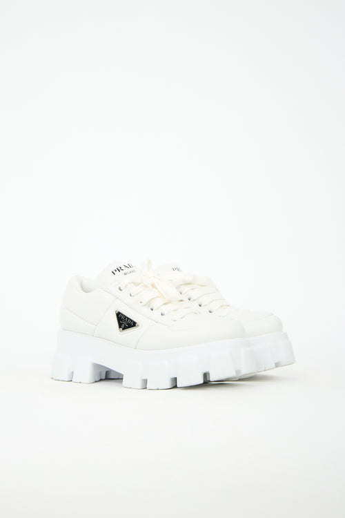 Prada Leather Monolith Platform Sneaker