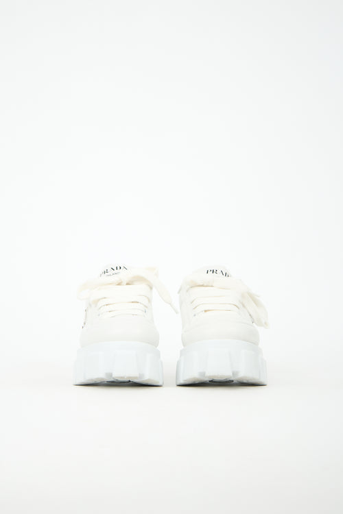 Prada Leather Monolith Platform Sneaker